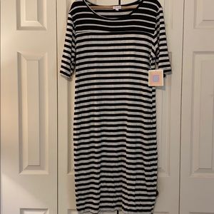 NWT LuLaRoe Julia Striped Dress Womens Size XL